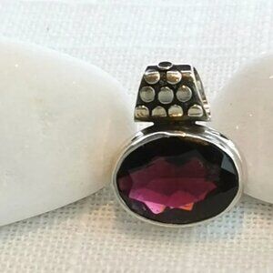 Sterling Silver Garnet pendant for necklace 🆕
